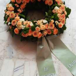 BLumenkranz für Bestattungen