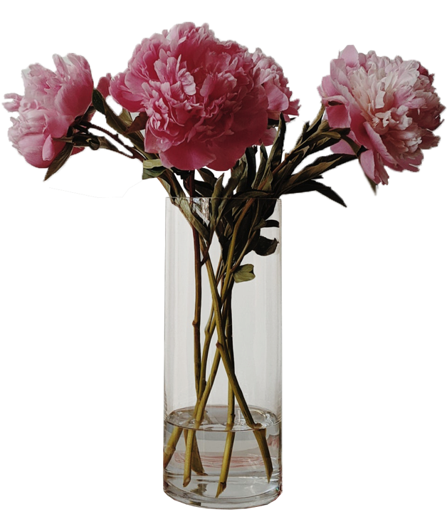 Vase mit Blumen von der Blumenkugel